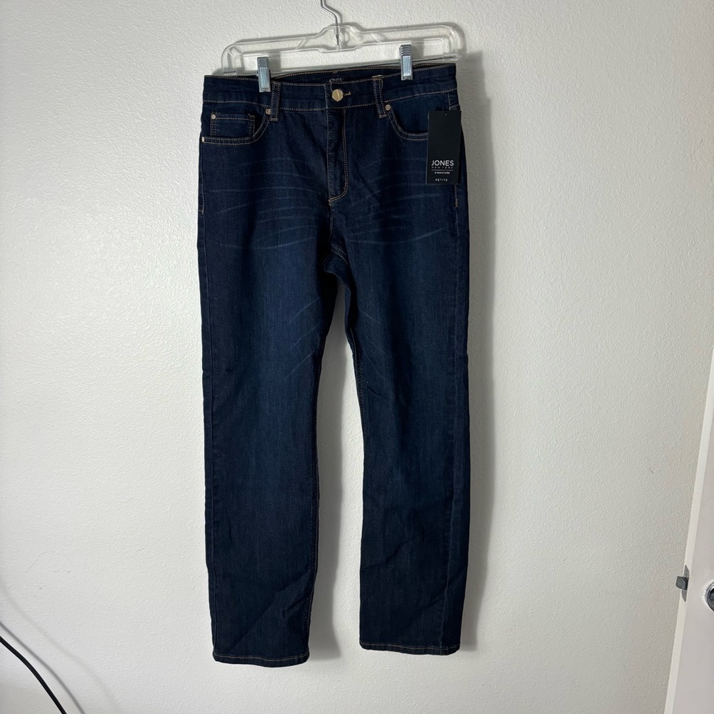 Jones New York Dark Blue Straight Leg Jeans 10P